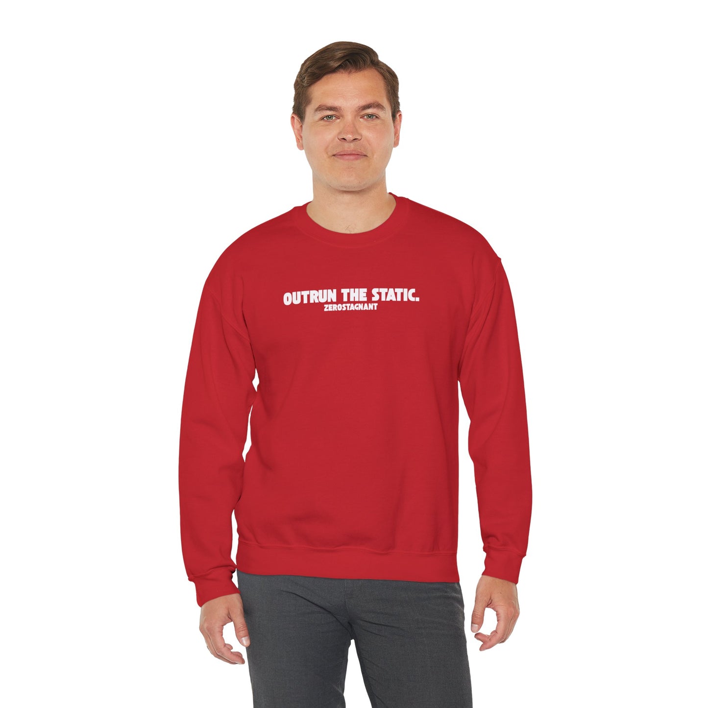 Outrun the Static T-Shirt — Unisex Garment-Dyed T-shirt—Motivational Fitness Tee