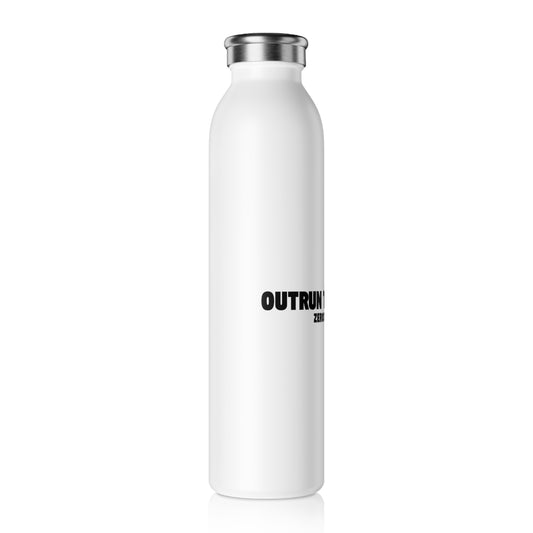 Outrun the Static — Slim Water Bottle, Stainless Steel, 20 Oz