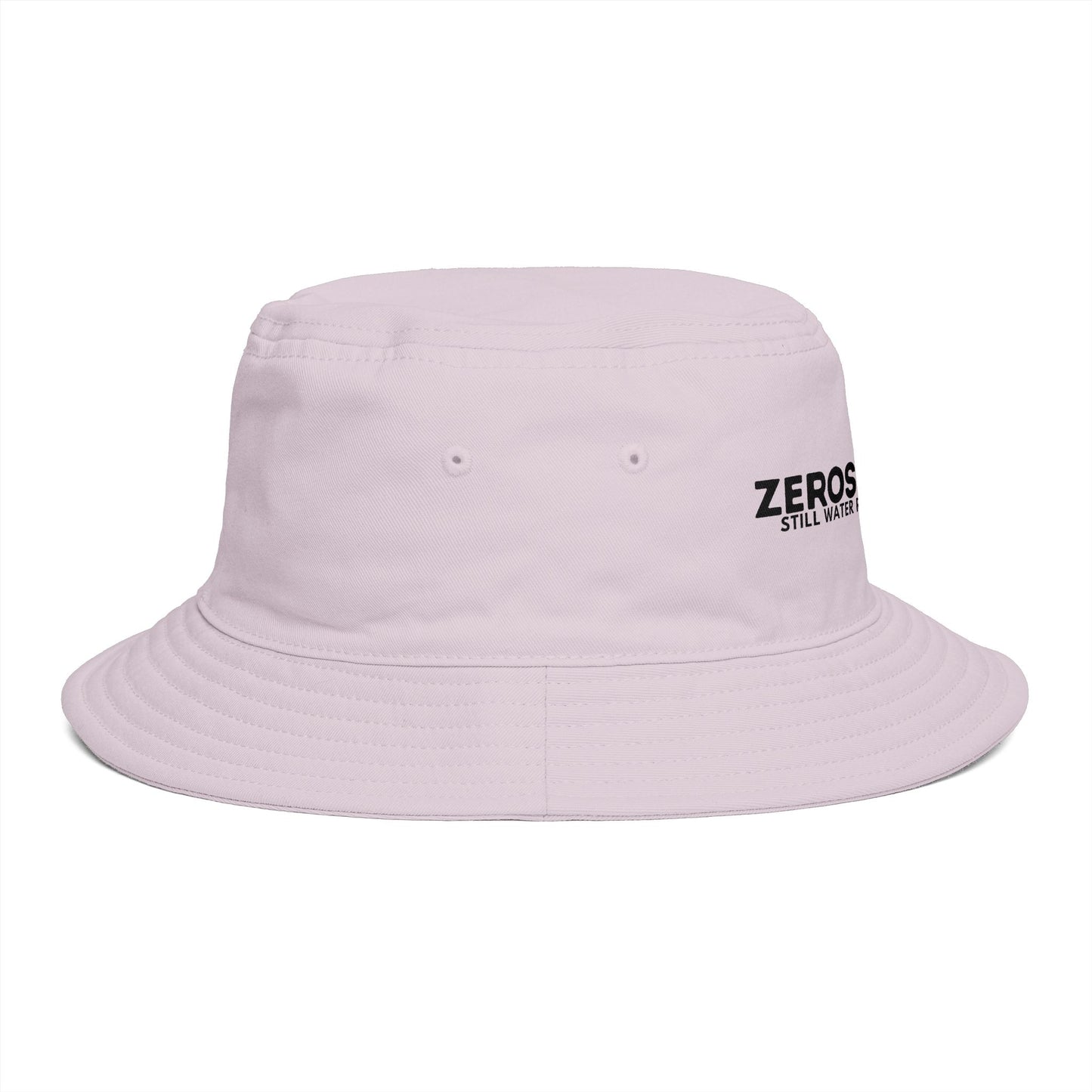 Bucket Hat — "Zerostagnant: Still Water Roots. Keep Moving."