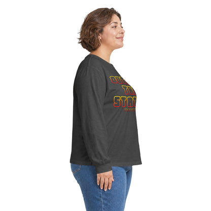 Outrun The Static Non-Stop  — Long Sleeve Retro Vaporwave Graphic Shirt