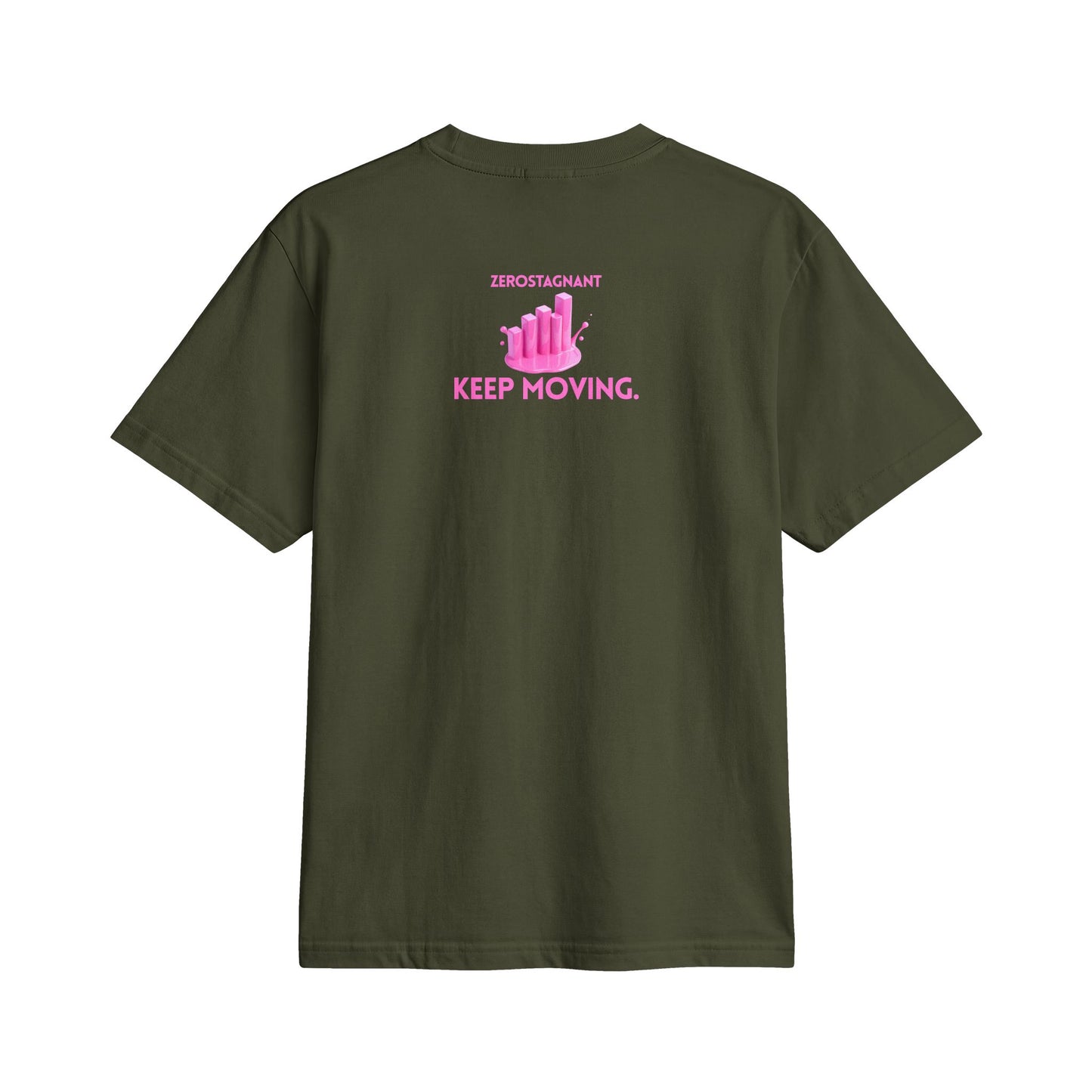 Fun Social Media 3D Pink Progress Bar Graphic T-Shirt — Keep Moving.
