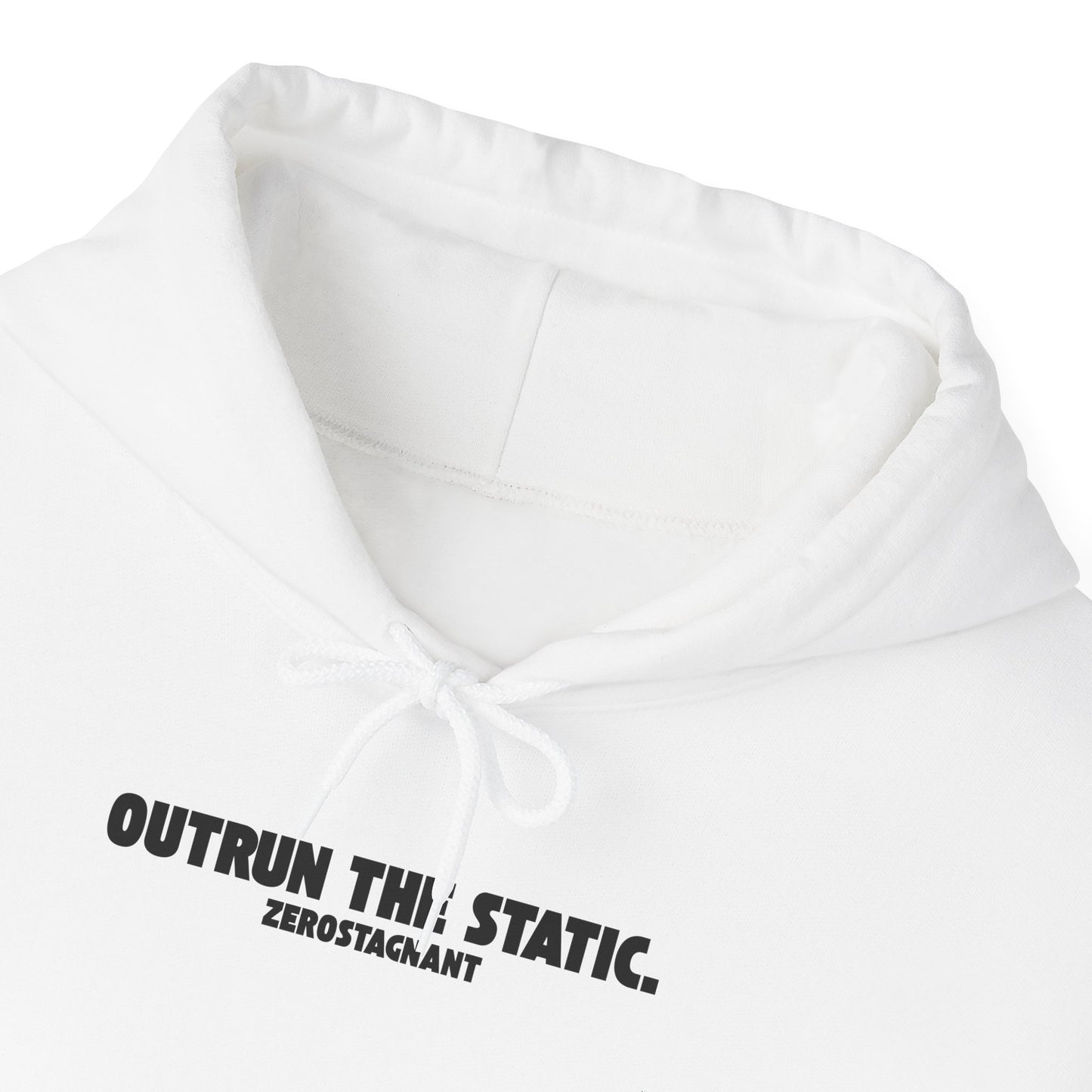 Outrun the Static., Hoodie — Unisex Garment-Dyed T-shirt — Motivational Fitness Hoodie