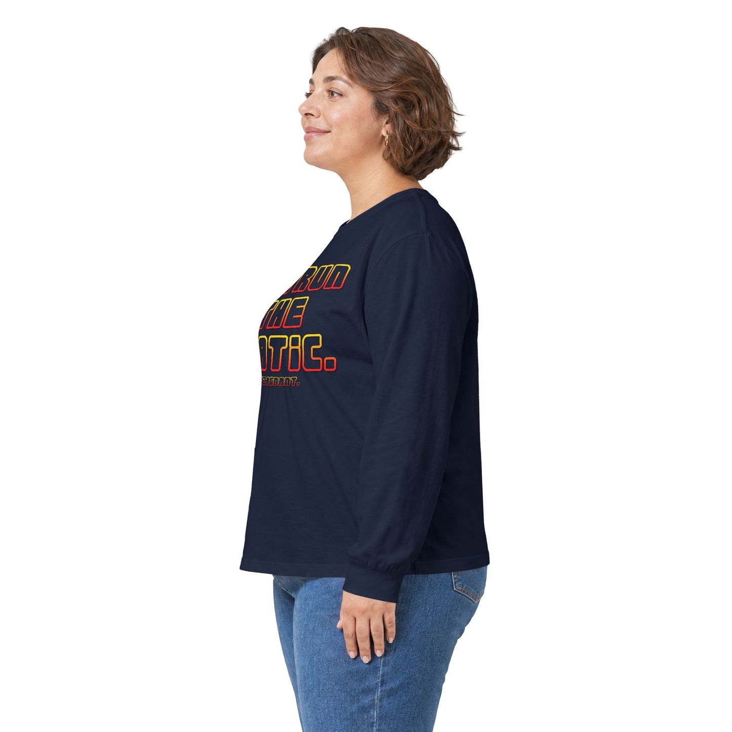 Outrun The Static Non-Stop  — Long Sleeve Retro Vaporwave Graphic Shirt