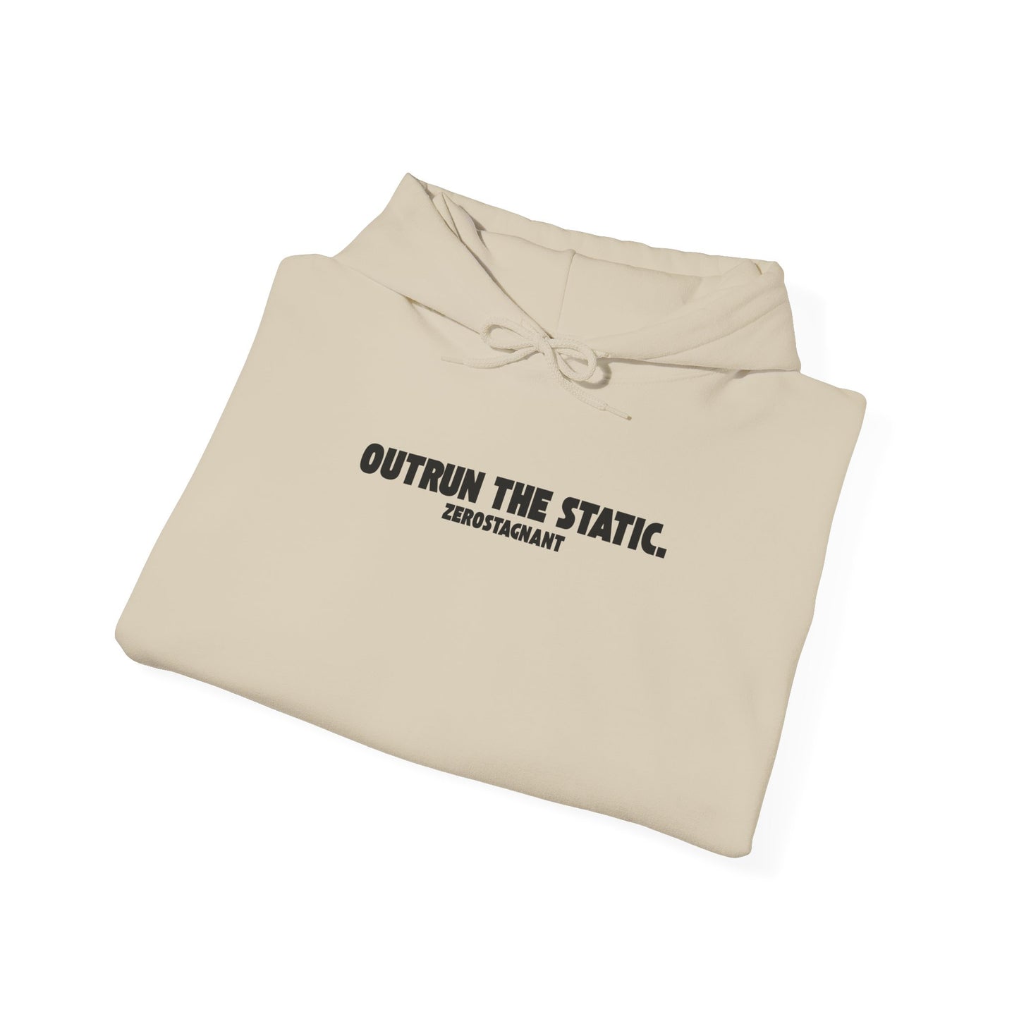 Outrun the Static., Hoodie — Unisex Garment-Dyed T-shirt — Motivational Fitness Hoodie
