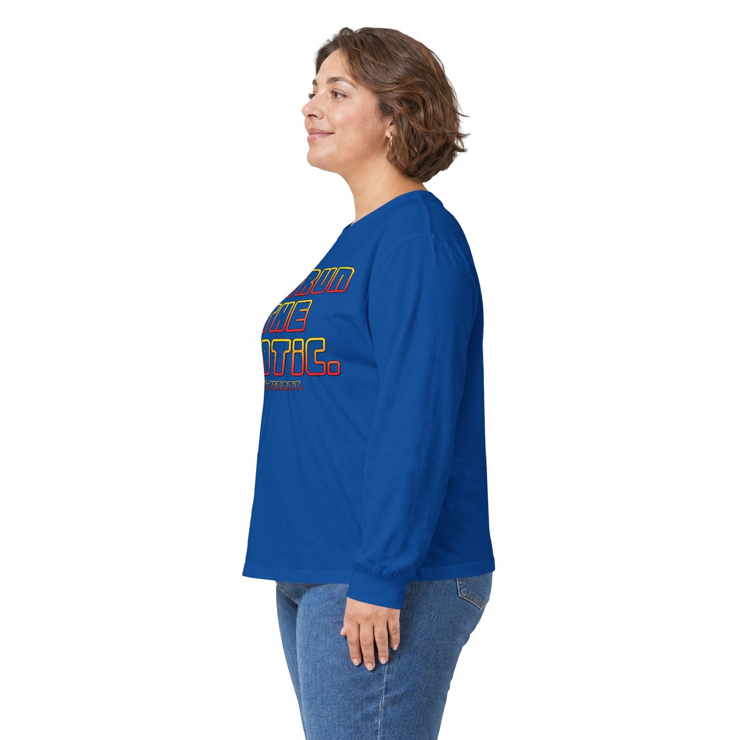 Outrun The Static Non-Stop  — Long Sleeve Retro Vaporwave Graphic Shirt