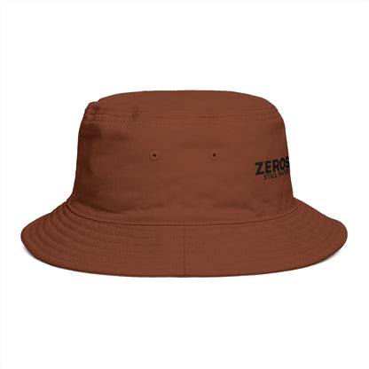 Bucket Hat — "Zerostagnant: Still Water Roots. Keep Moving."
