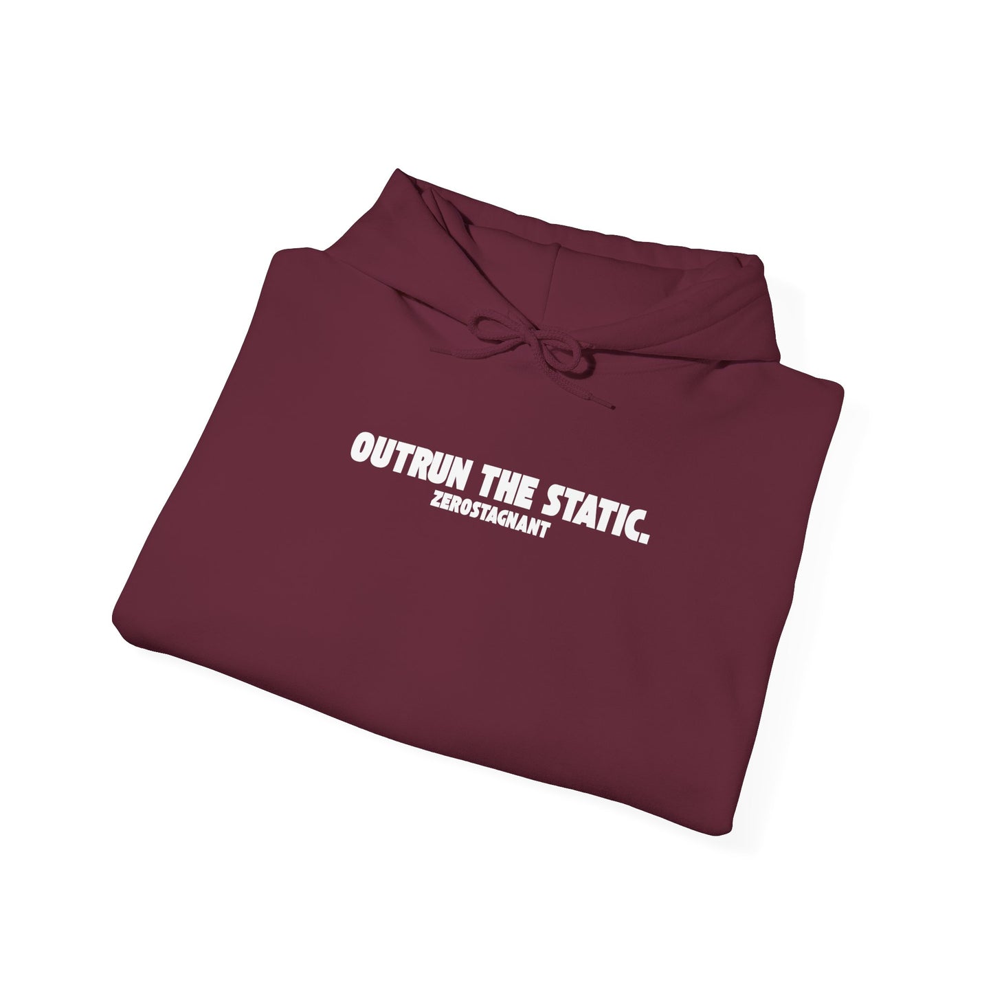 Outrun The Static, Hoodie — Unisex Heavy Blend™ Hooded Sweatshirt — Motivational Fitness Hoodie