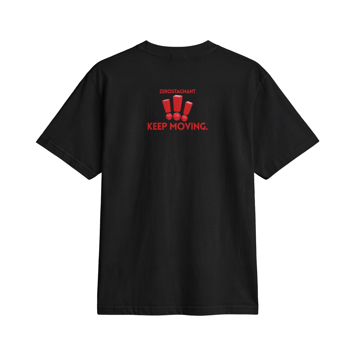 Fun Social Media 3D Red Exclamations T-Shirt — Keep Moving.