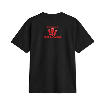 Fun Social Media 3D Red Exclamations T-Shirt — Keep Moving.