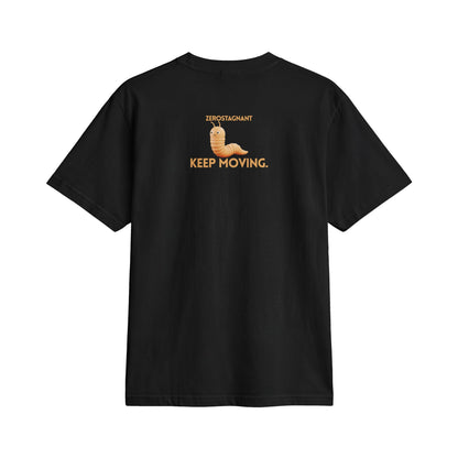 Fun Social Media 3D Cute Worm T-Shirt — Keep Moving.