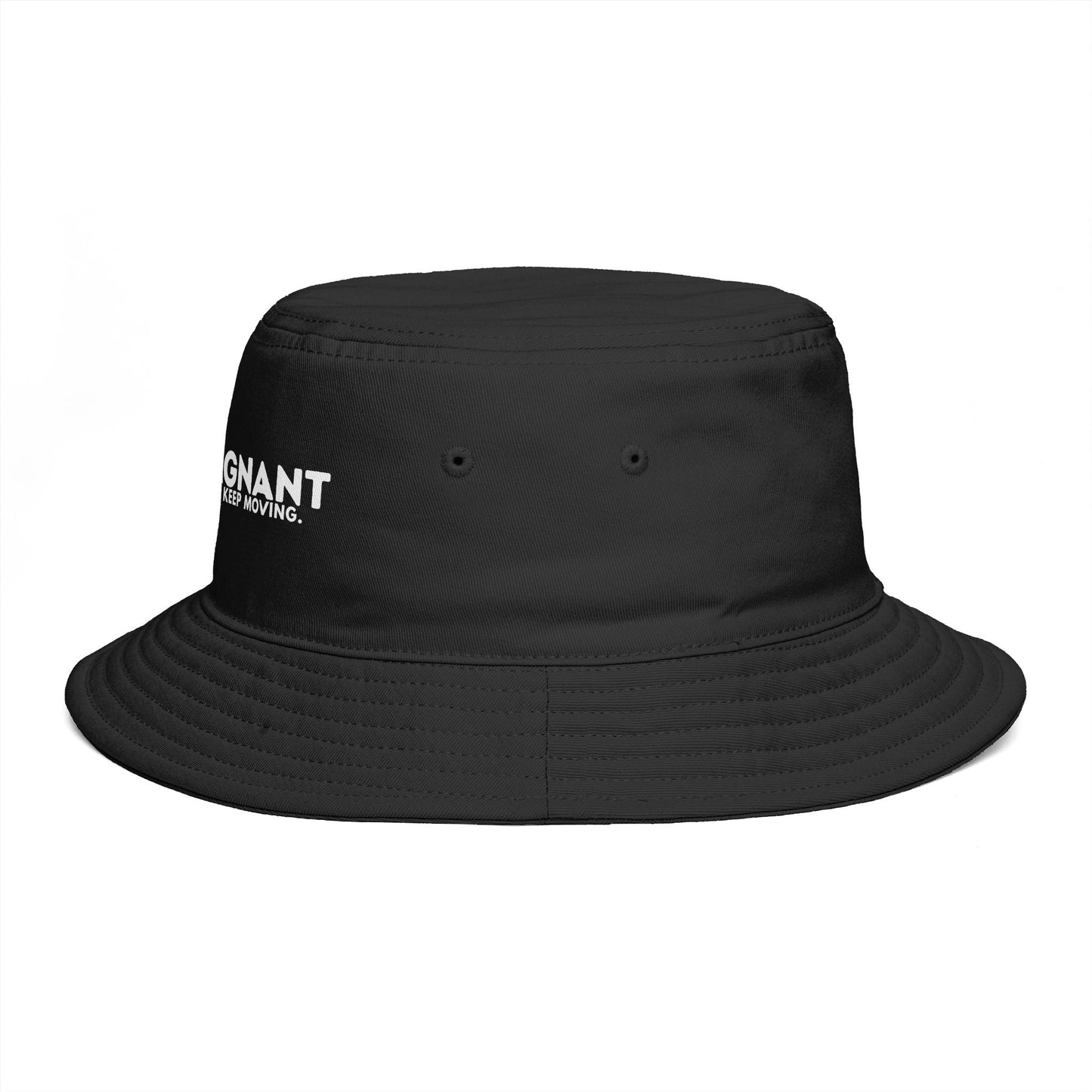 Bucket Hat — "ZEROSTAGNANT: Still Water Rots. Keep Moving."
