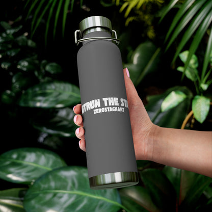Outrun the Static — Copper Vacuum Thermos Water Bottle, 22 Oz