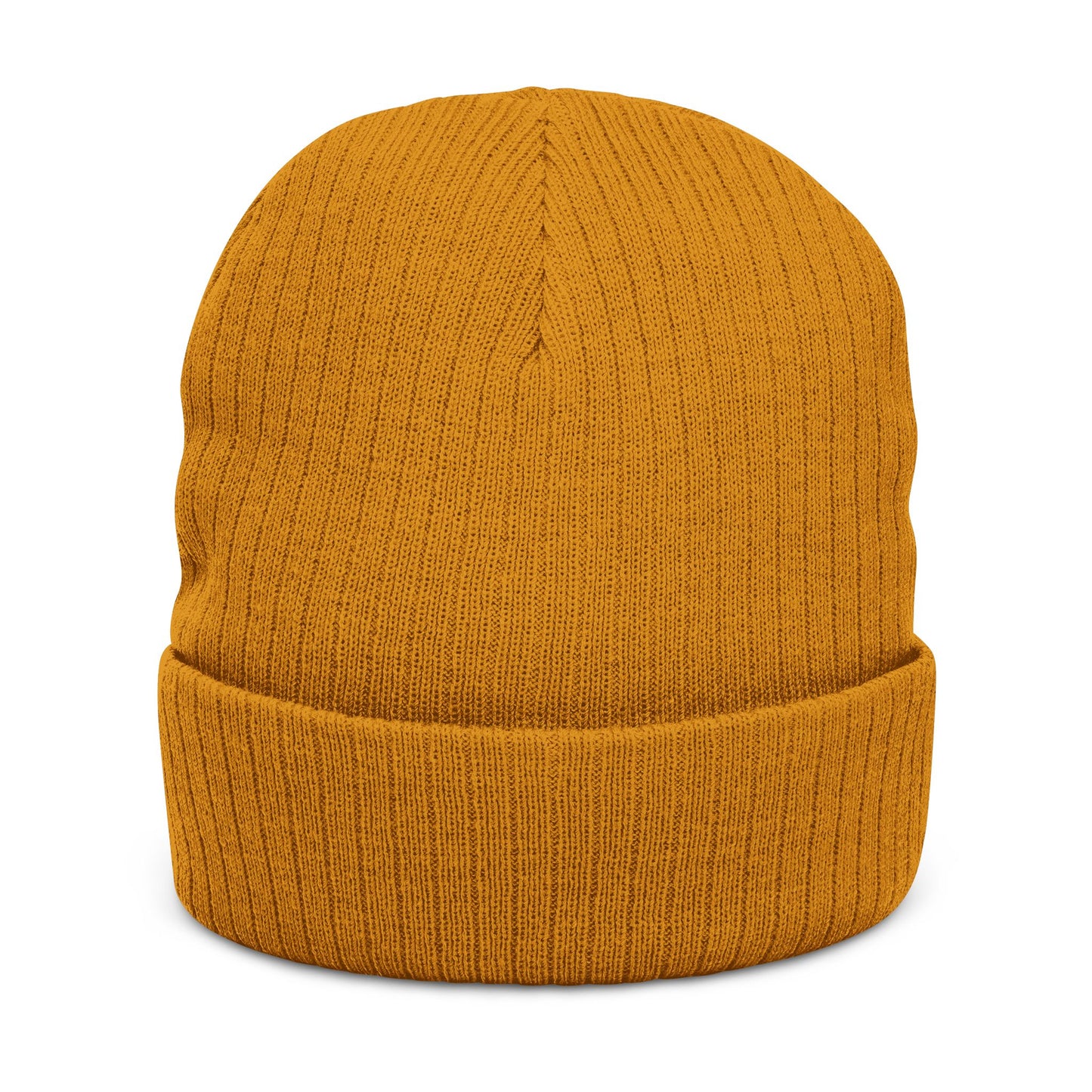 Outrun the Static — Ribbed Knit Beanie (Embroidery)