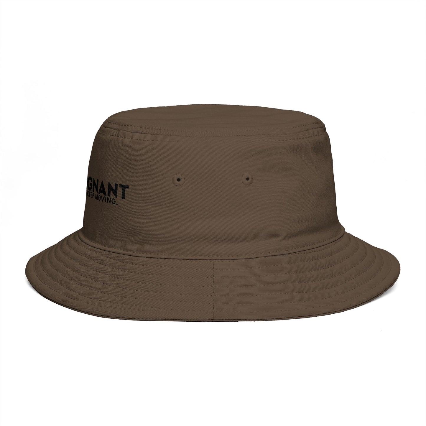 Bucket Hat — "Zerostagnant: Still Water Roots. Keep Moving."