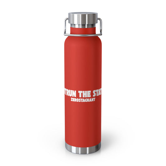 Outrun the Static — Copper Vacuum Thermos Water Bottle, 22 Oz