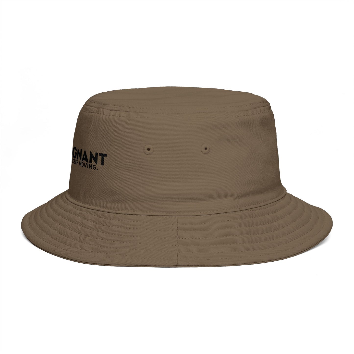 Bucket Hat — "Zerostagnant: Still Water Roots. Keep Moving."