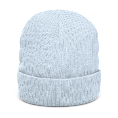 Ribbed Knit Beanie — Embroidered “ZEROSTAGNANT: Still Water Rots. Keep Moving.”