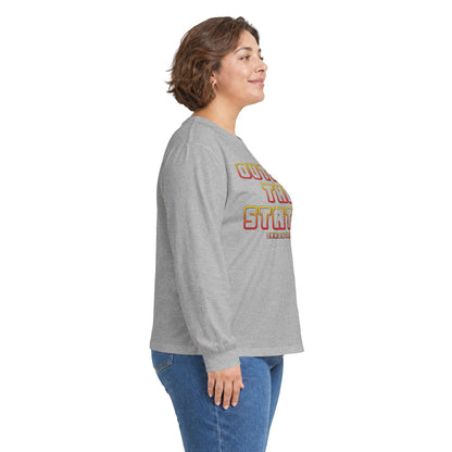 Outrun The Static Non-Stop  — Long Sleeve Retro Vaporwave Graphic Shirt
