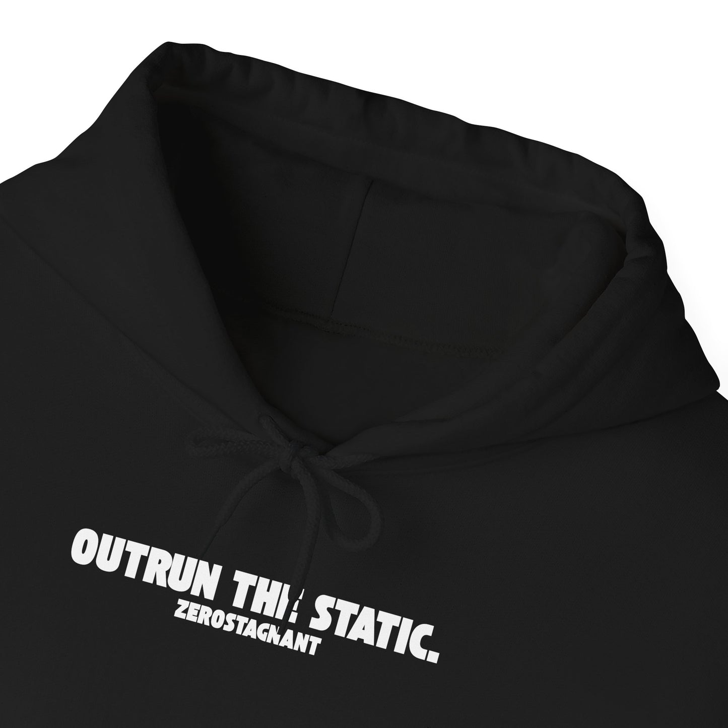 Outrun The Static, Hoodie — Unisex Heavy Blend™ Hooded Sweatshirt — Motivational Fitness Hoodie