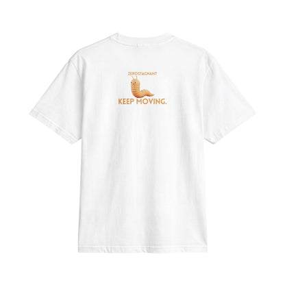 Fun Social Media 3D Cute Worm T-Shirt — Keep Moving.