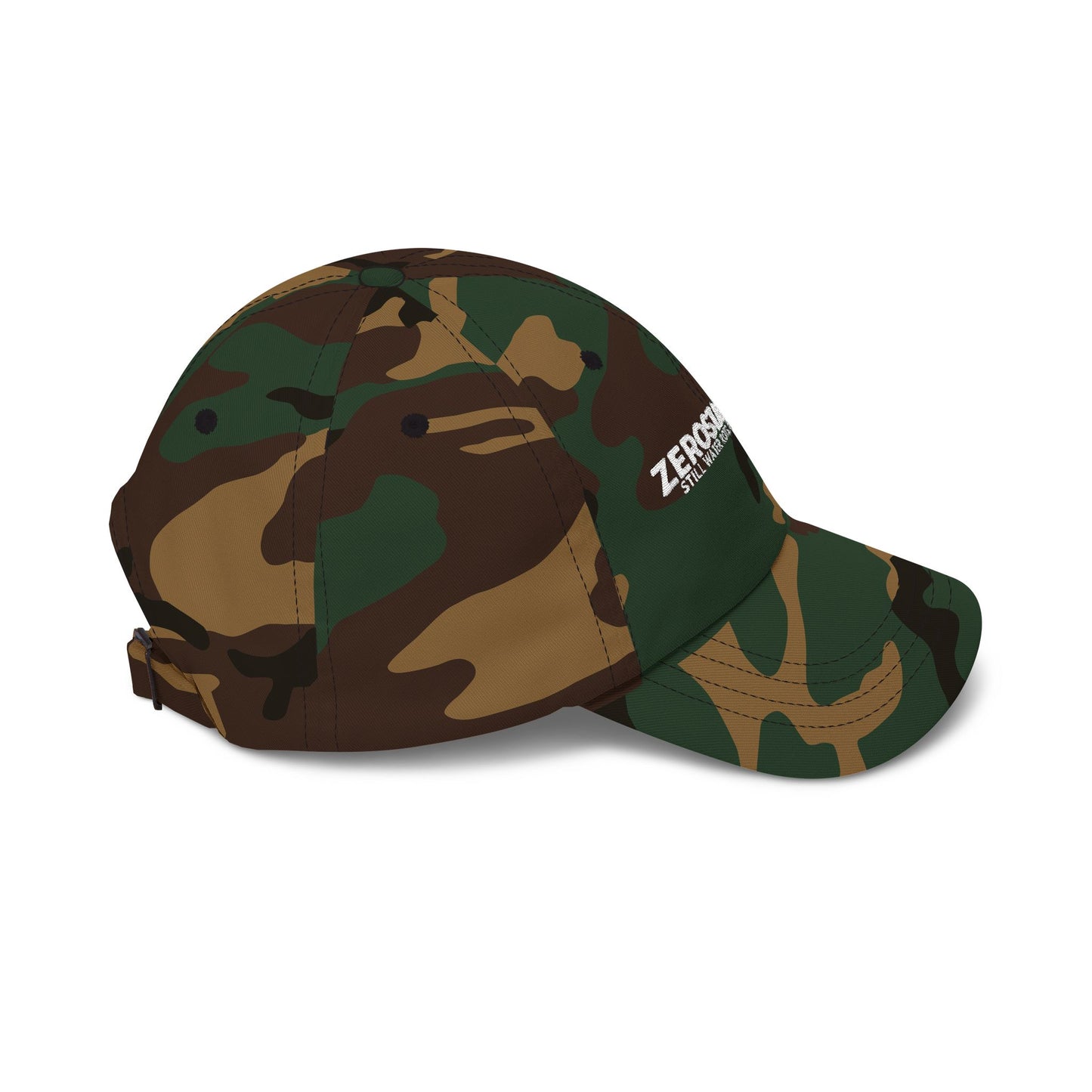Dad Cap — Embroidered "Zerostagnant: Still Water Roots. Keep Moving."
