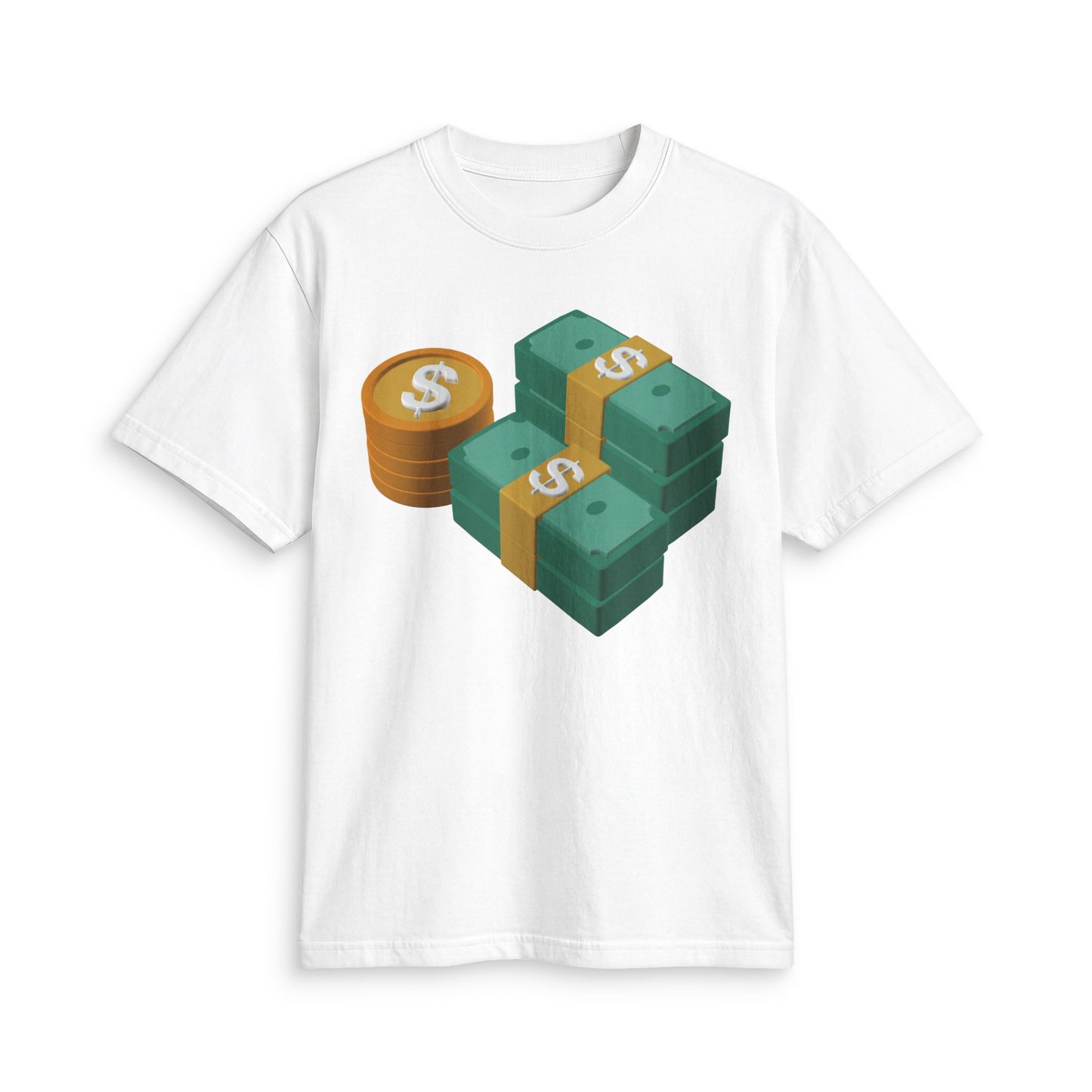 Fun Social Media 3D Money Stack T-Shirt — Keep Moving.