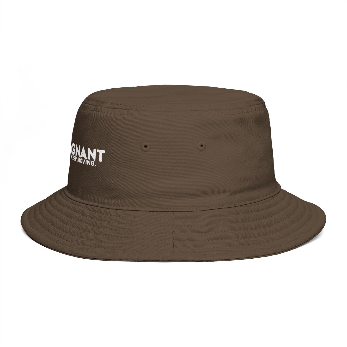 Bucket Hat — "ZEROSTAGNANT: Still Water Rots. Keep Moving."