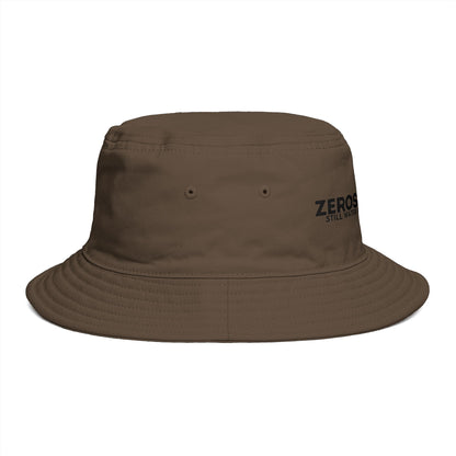 Bucket Hat — "Zerostagnant: Still Water Roots. Keep Moving."