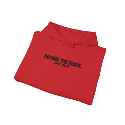 Outrun the Static., Hoodie — Unisex Garment-Dyed T-shirt — Motivational Fitness Hoodie
