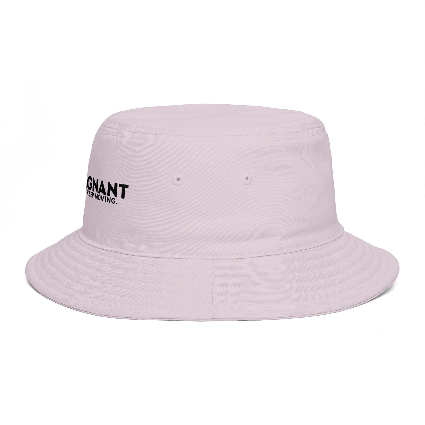 Bucket Hat — "Zerostagnant: Still Water Roots. Keep Moving."