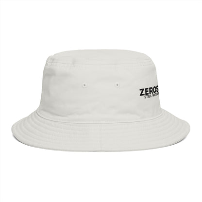 Bucket Hat — "Zerostagnant: Still Water Roots. Keep Moving."