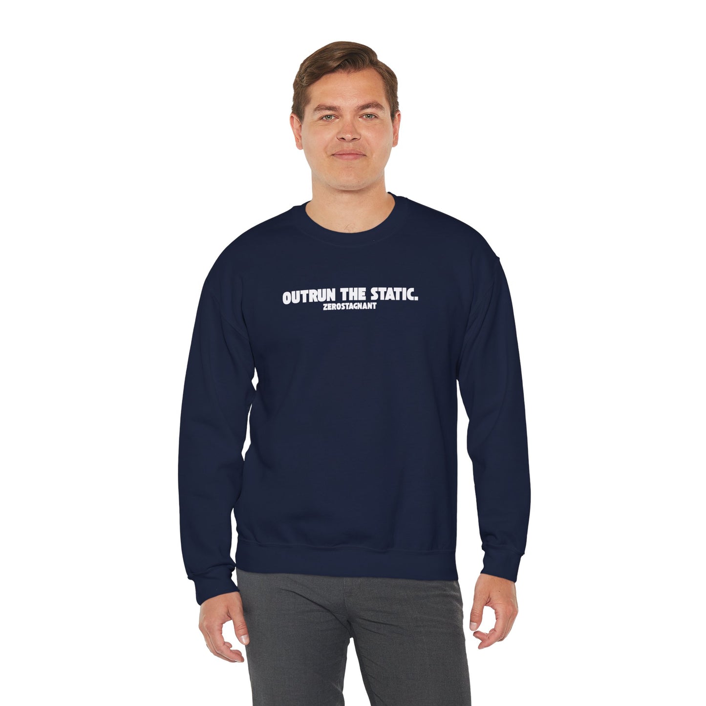 Outrun the Static T-Shirt — Unisex Garment-Dyed T-shirt—Motivational Fitness Tee
