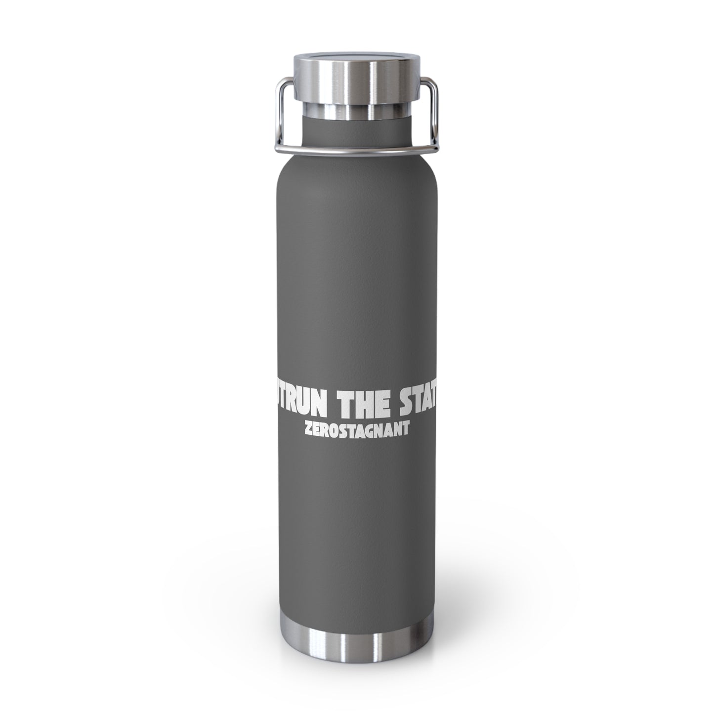 Outrun the Static — Copper Vacuum Thermos Water Bottle, 22 Oz