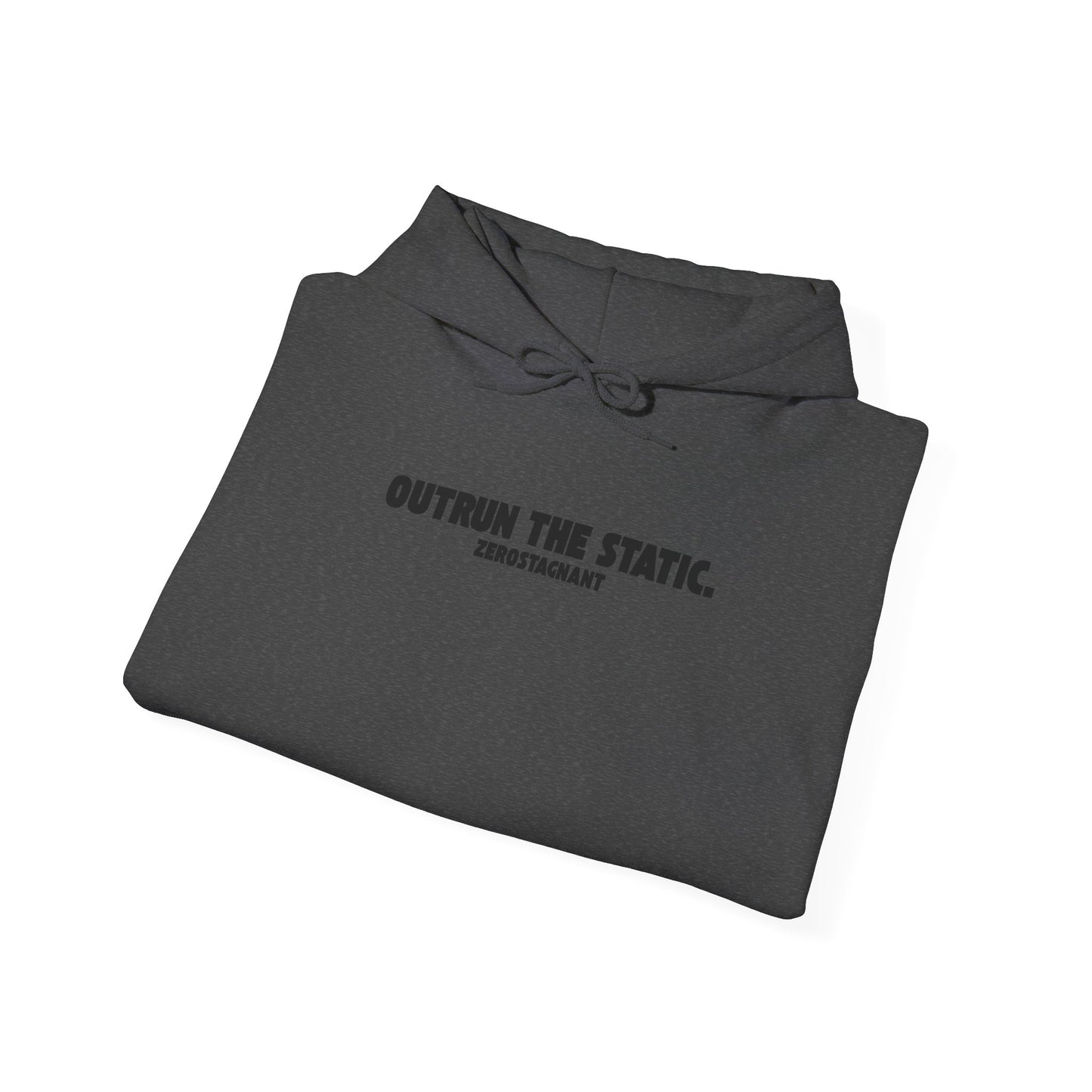 Outrun the Static., Hoodie — Unisex Garment-Dyed T-shirt — Motivational Fitness Hoodie