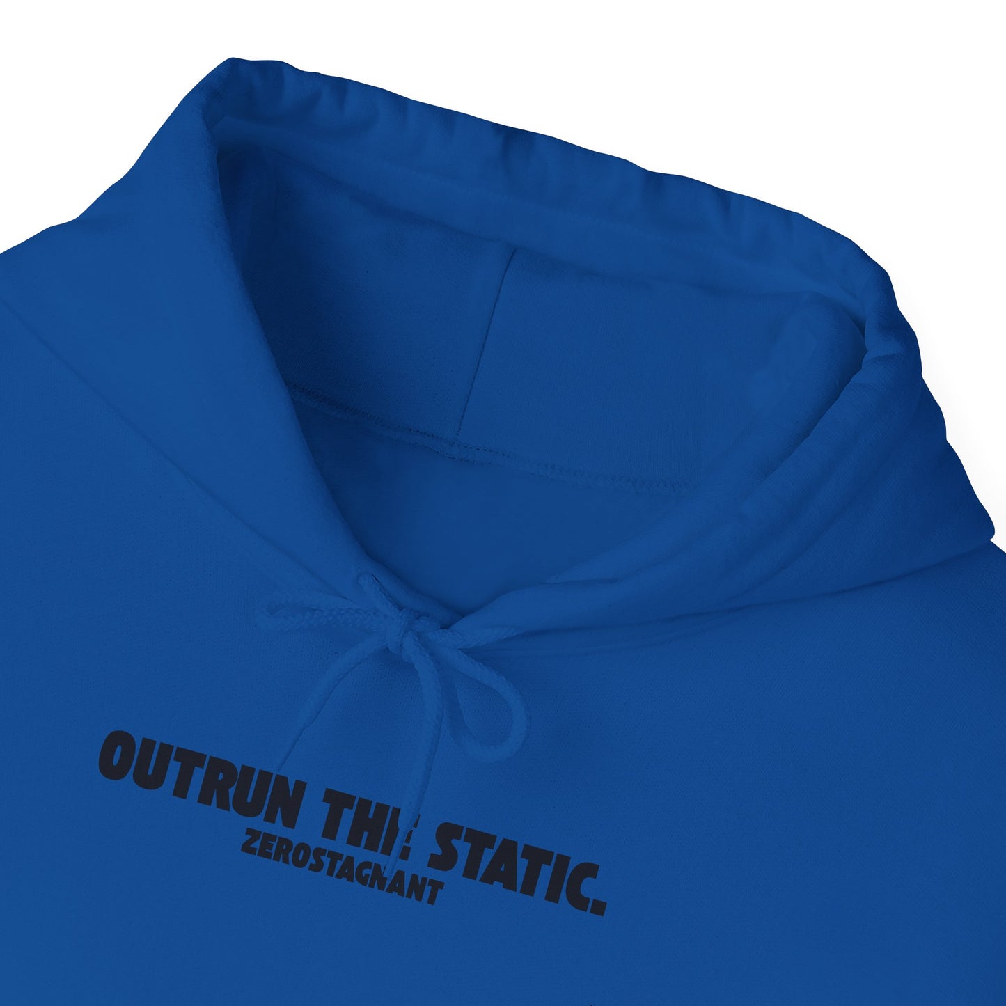 Outrun the Static., Hoodie — Unisex Garment-Dyed T-shirt — Motivational Fitness Hoodie