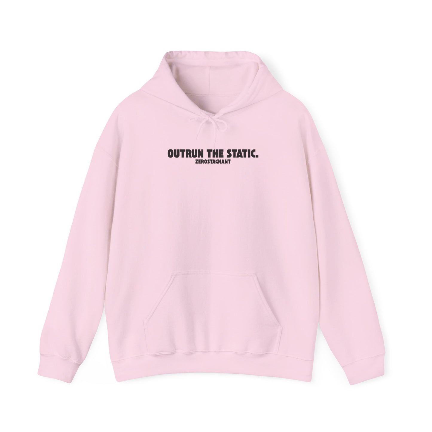 Outrun the Static., Hoodie — Unisex Garment-Dyed T-shirt — Motivational Fitness Hoodie