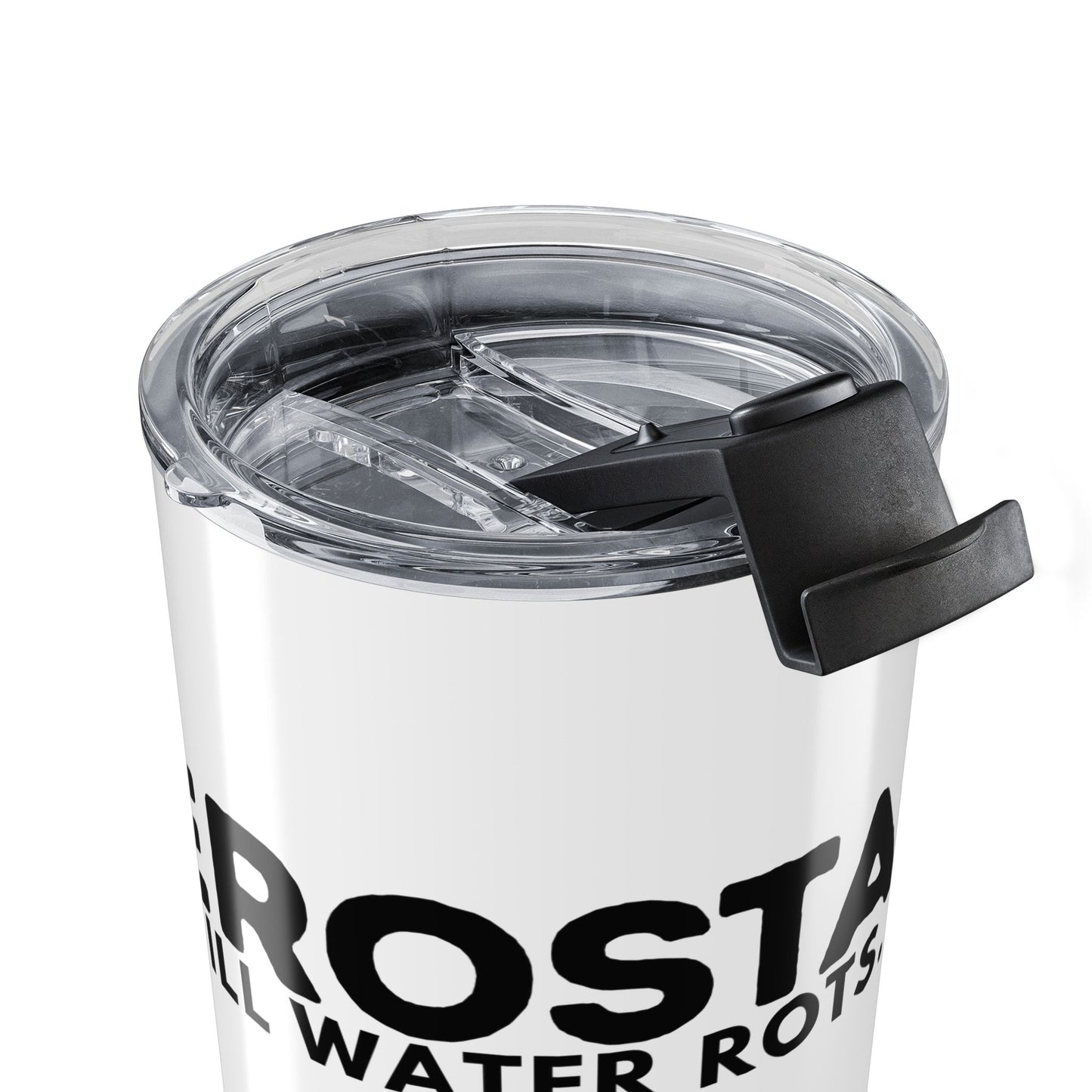 Tumbler — "ZEROSTAGNANT: Stillwater Rots. Keep Going."