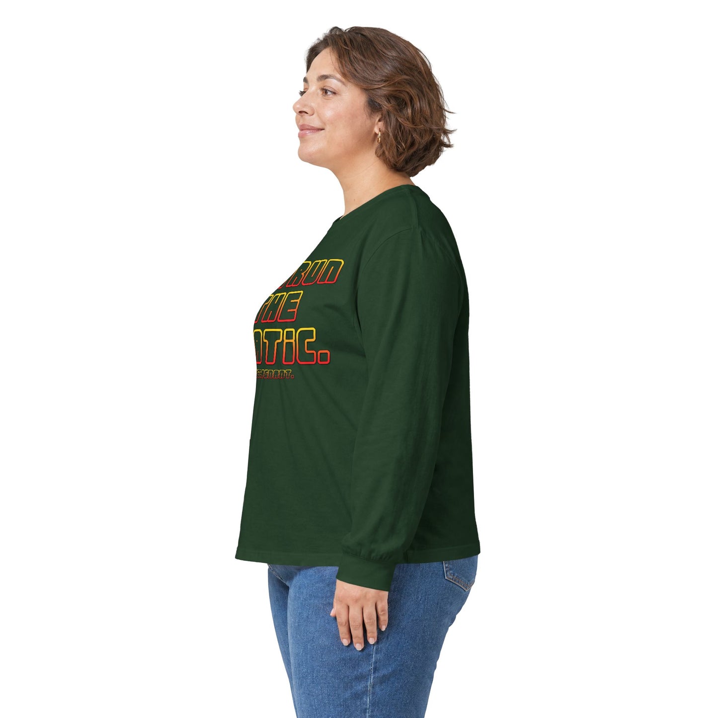 Outrun The Static Non-Stop  — Long Sleeve Retro Vaporwave Graphic Shirt