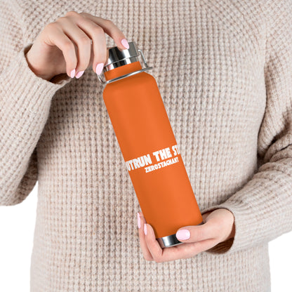 Outrun the Static — Copper Vacuum Thermos Water Bottle, 22 Oz