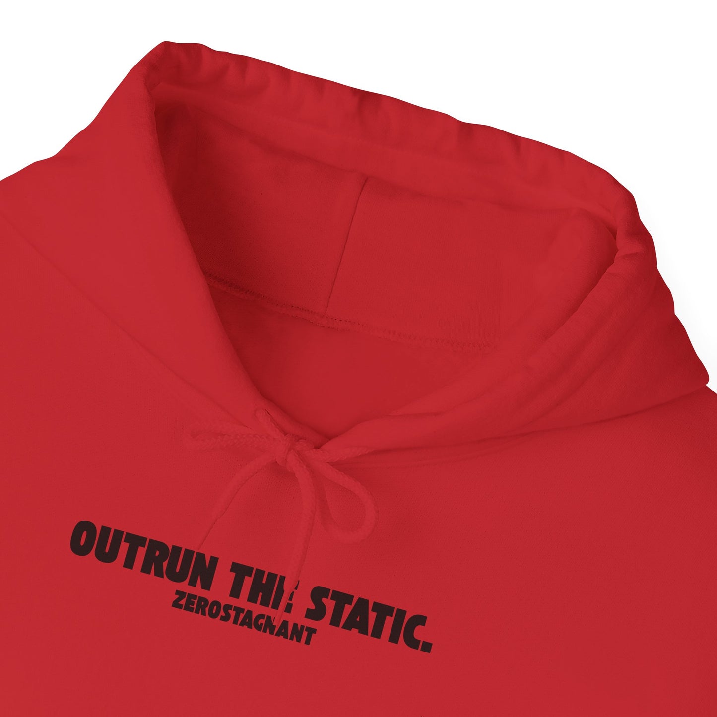 Outrun the Static., Hoodie — Unisex Garment-Dyed T-shirt — Motivational Fitness Hoodie