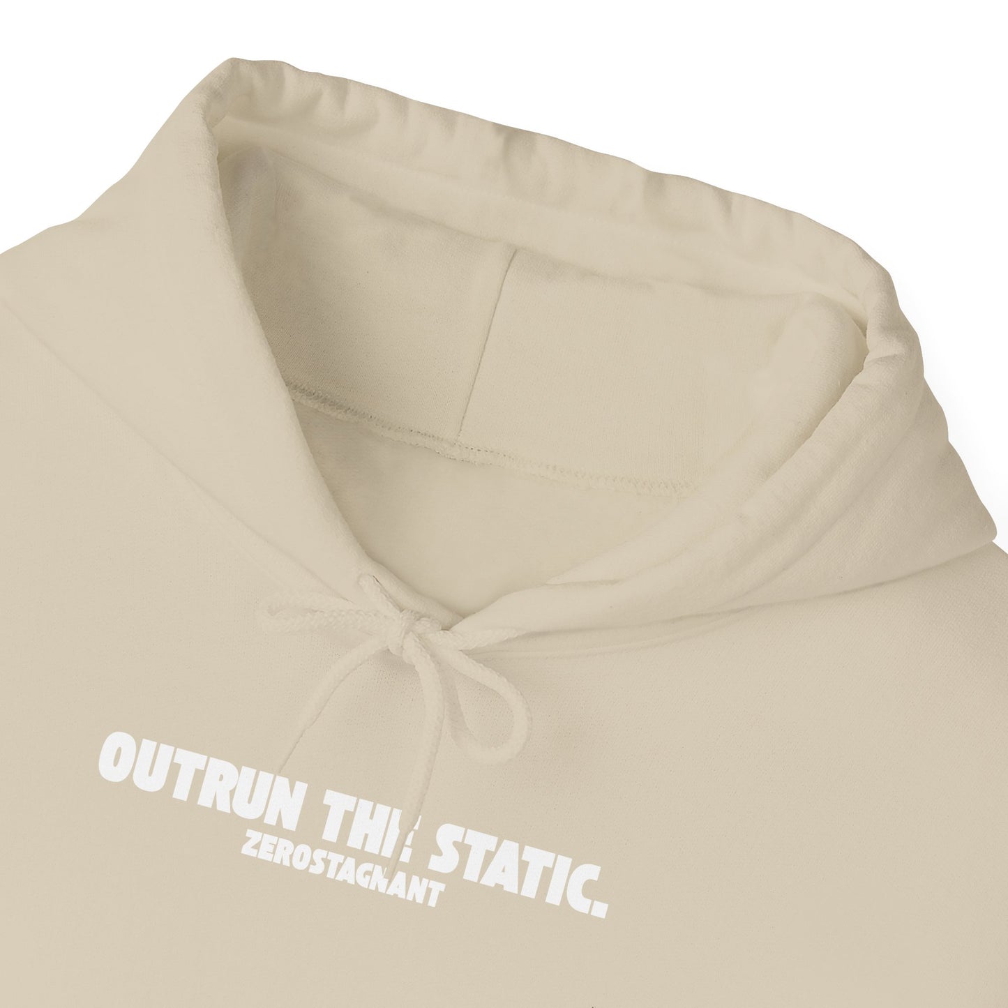 Outrun The Static, Hoodie — Unisex Heavy Blend™ Hooded Sweatshirt — Motivational Fitness Hoodie