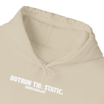 Outrun The Static, Hoodie — Unisex Heavy Blend™ Hooded Sweatshirt — Motivational Fitness Hoodie