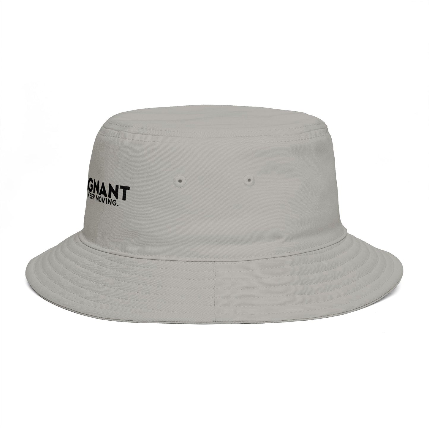 Bucket Hat — "Zerostagnant: Still Water Roots. Keep Moving."