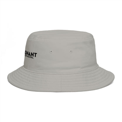 Bucket Hat — "Zerostagnant: Still Water Roots. Keep Moving."