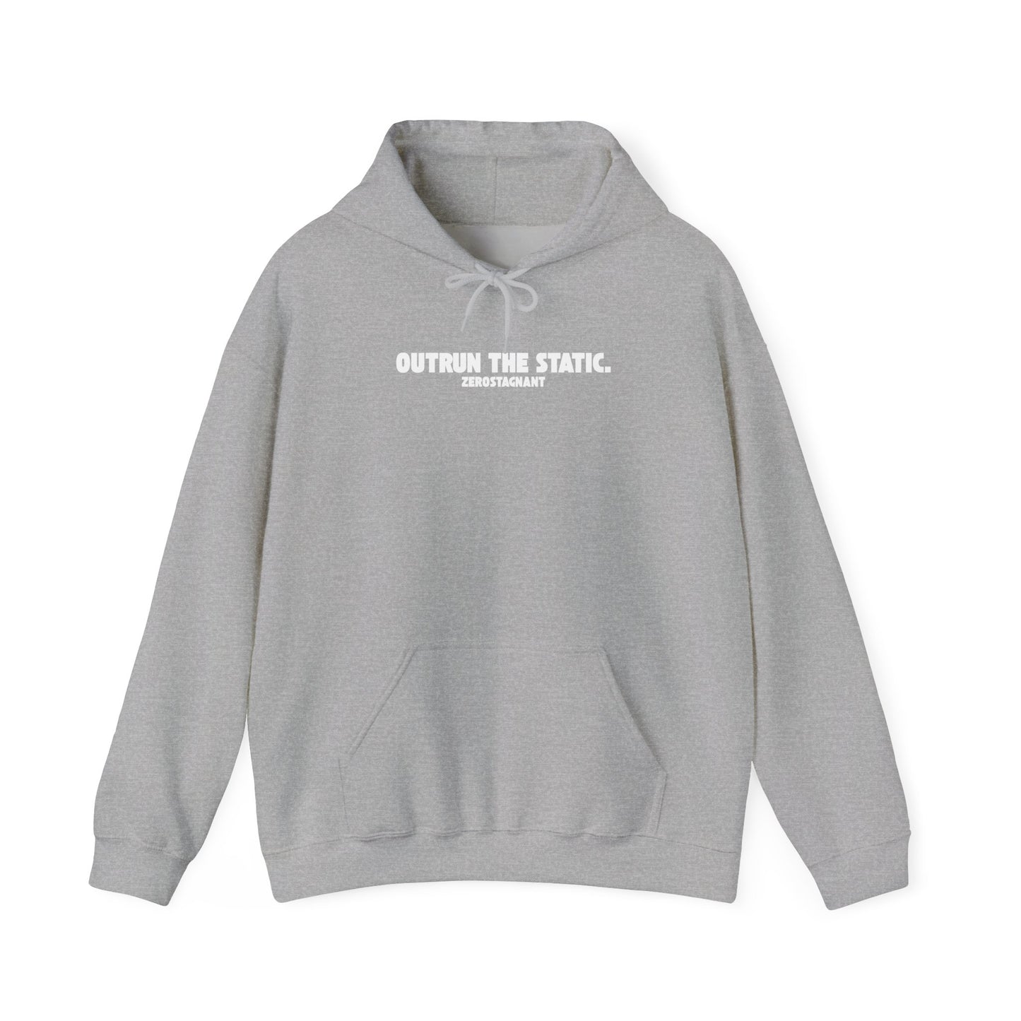 Outrun The Static, Hoodie — Unisex Heavy Blend™ Hooded Sweatshirt — Motivational Fitness Hoodie