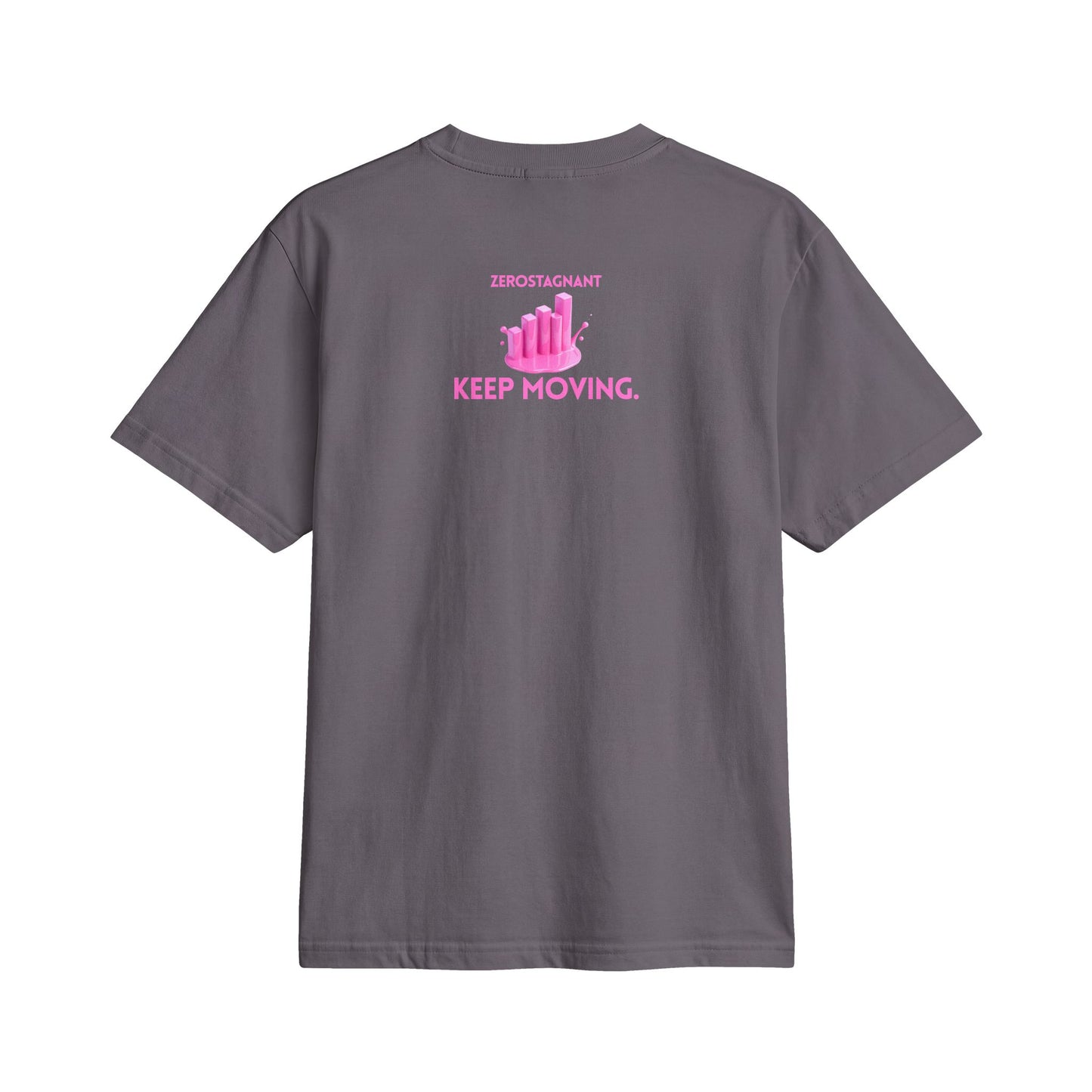 Fun Social Media 3D Pink Progress Bar Graphic T-Shirt — Keep Moving.