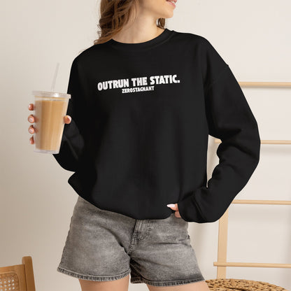 Outrun the Static T-Shirt — Unisex Garment-Dyed T-shirt—Motivational Fitness Tee