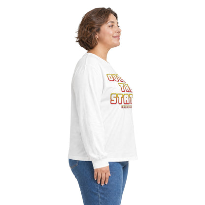 Outrun The Static Non-Stop  — Long Sleeve Retro Vaporwave Graphic Shirt