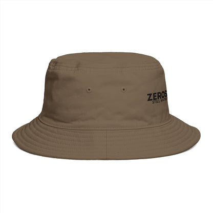 Bucket Hat — "Zerostagnant: Still Water Roots. Keep Moving."
