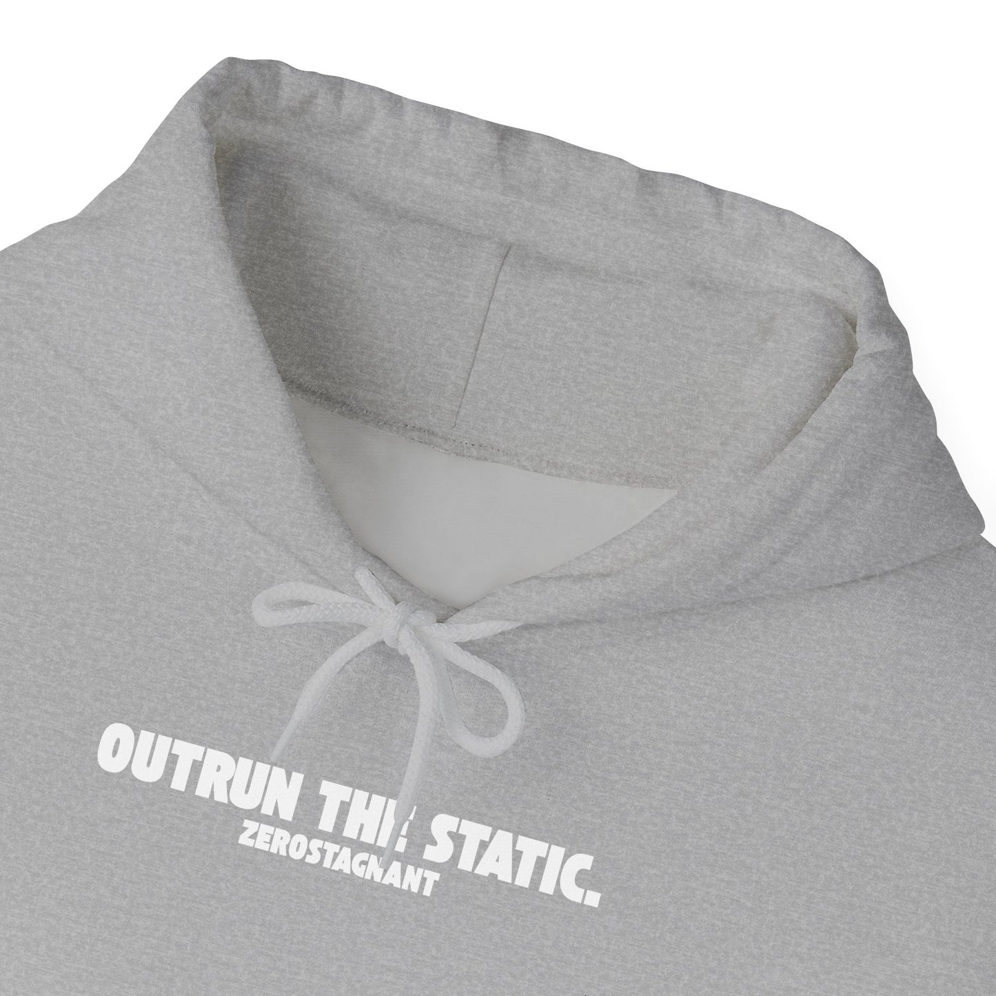 Outrun The Static, Hoodie — Unisex Heavy Blend™ Hooded Sweatshirt — Motivational Fitness Hoodie